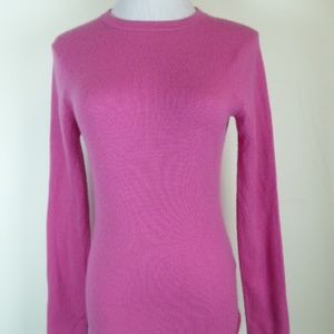 J Crew pink cashmere crewneck sweater S